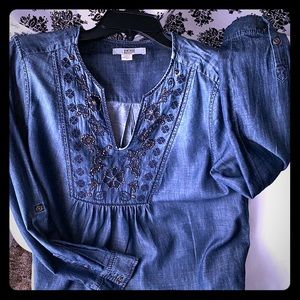 Denim beaded details American Vintage large EUC